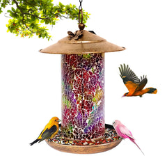 LUMIRO Outdoor Hanging Solar Bird Feeder and Garden Lantern_0