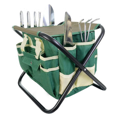 GREENHAVEN 7 Piece Garden Tool Set with Folding Stool_0