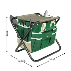 GREENHAVEN 7 Piece Garden Tool Set with Folding Stool_1