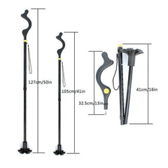 4 Head Pivoting Adjustable Anti-Slip Safety Walking Stick Cane_1