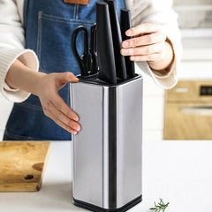 Universal Knife Block Kitchen Stainless Steel Knives Storage Stand_10