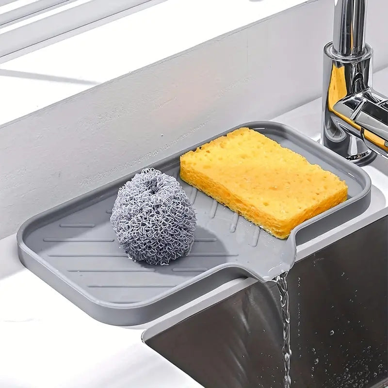 Kitchen Sink Silicone Tray with Drainage System_0