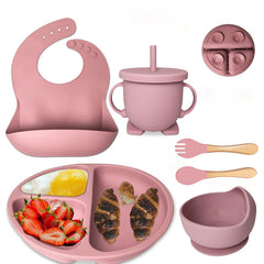 6-Piece Silicone Children's Meal Training Set Cutlery_0