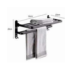 Wall Mount Foldable AluminumTowel Rack_9