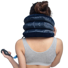 3 Layers Neck Corrector Air Inflatable Cervical Vertebra Traction Soft Brace Pillow_2