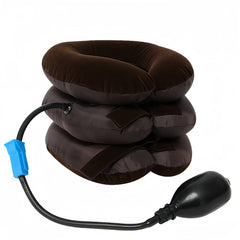 3 Layers Neck Corrector Air Inflatable Cervical Vertebra Traction Soft Brace Pillow_0