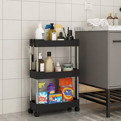 Multi-purpose Portable Bathroom Storage Rack on Wheels_3