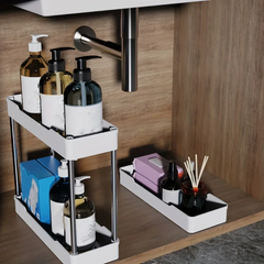 Multi-purpose Portable Bathroom Storage Rack on Wheels_5