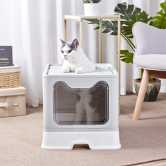 Tidy Cat Litter Box Enclosure with Portable Scoop Drawer_0