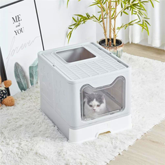 Tidy Cat Litter Box Enclosure with Portable Scoop Drawer_3