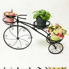 3-Tier Bicycle Plant Stand Wrought Iron Tricycle Planter_5