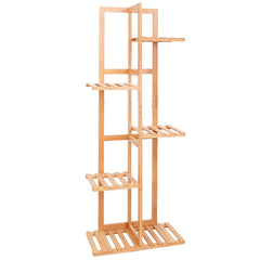 5/6 Pot Vertically Bamboo Flower Shelf Rack Pots Display Corner Shelving_7