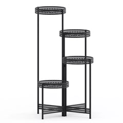 4 Tier Metal Flower Pot Rack Corner Shelving Storage Shelf_9