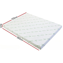 Memory Foam Mattress Topper 7-Zone Gel BAMBOO COVER 5cm_6