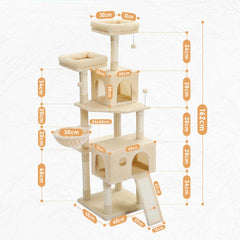 Large Cat Tree Double Condos Sisal Scratching Posts_9