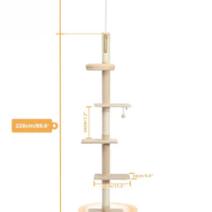 Cat Tree Condo Scratching Post Floor to Ceiling_7