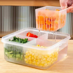 Refrigerator Storage Box 4 and 6 Grids Food Vegetable Fruit_4