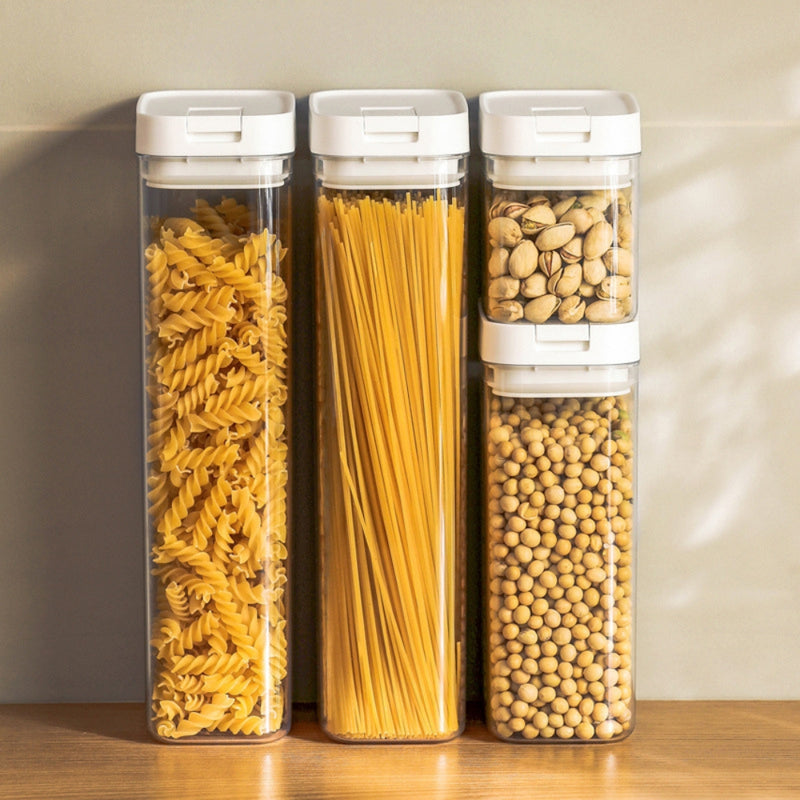 Pasta Storage Box Transparent Plastic Grain Seal Tank_0