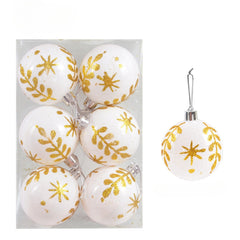 6pcs Transparent Snow Christmas Balls Pendants for Christmas Tree Decoration_5