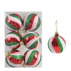 6pcs Transparent Snow Christmas Balls Pendants for Christmas Tree Decoration_6