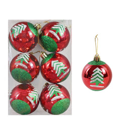 6pcs Transparent Snow Christmas Balls Pendants for Christmas Tree Decoration_7