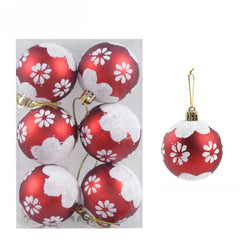 6pcs Transparent Snow Christmas Balls Pendants for Christmas Tree Decoration_10