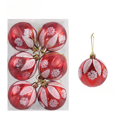 6pcs Transparent Snow Christmas Balls Pendants for Christmas Tree Decoration_12