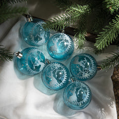 6pcs Transparent Snow Christmas Balls Pendants for Christmas Tree Decoration_3