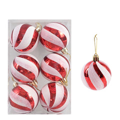 6pcs Transparent Snow Christmas Balls Pendants for Christmas Tree Decoration_4