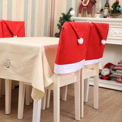 Christmas Chair Cover Christmas Decoration for Home Table Dinner Chair Back_3