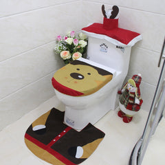 Christmas Toilet Seat Covers Creative Santa Claus Bathroom Mat_1