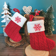 Christmas Stocking New Knitting Christmas Tree Pendant Decorations_0