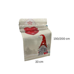 Christmas Snowflakes Gnome Linen Table Runners_6