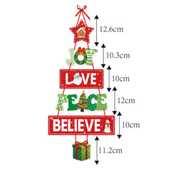 Christmas Porch Door Hanging Banner Christmas Paper Door Decorative Flags_10