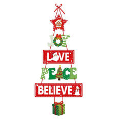 Christmas Porch Door Hanging Banner Christmas Paper Door Decorative Flags_3