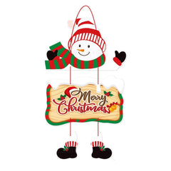 Christmas Porch Door Hanging Banner Christmas Paper Door Decorative Flags_8