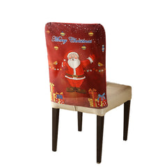 Christmas Chair Cover Festive Stretchable and Washable Slipcover for Dining Room Chairs_8