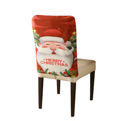 Christmas Chair Cover Festive Stretchable and Washable Slipcover for Dining Room Chairs_9