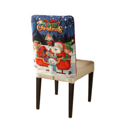 Christmas Chair Cover Festive Stretchable and Washable Slipcover for Dining Room Chairs_10