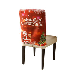 Christmas Chair Cover Festive Stretchable and Washable Slipcover for Dining Room Chairs_11