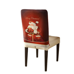 Christmas Chair Cover Festive Stretchable and Washable Slipcover for Dining Room Chairs_6