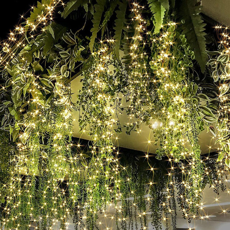 200 LED Solar Waterfall String Lights for Garden Christmas Decor_0