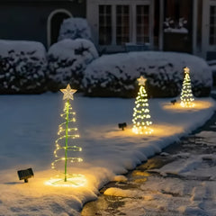 Festive Solar Christmas Tree Lights for Outdoor Garden Scene_2