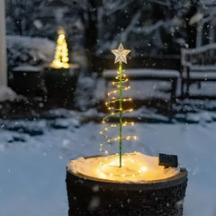 Festive Solar Christmas Tree Lights for Outdoor Garden Scene_4