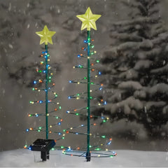 Festive Solar Christmas Tree Lights for Outdoor Garden Scene_1