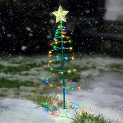 Festive Solar Christmas Tree Lights for Outdoor Garden Scene_3