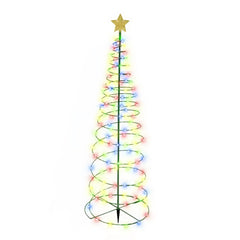 Festive Solar Christmas Tree Lights for Outdoor Garden Scene_6