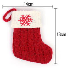 Christmas Stocking New Knitting Christmas Tree Pendant Decorations_6