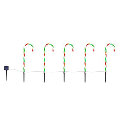 5PCS Solar Candy Cane Lights Festive Christmas Decor for Gardens, Lawns and Landscapes_6