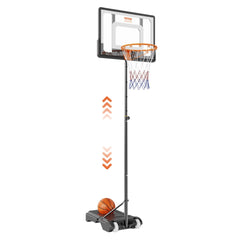 Portable Basketball Hoop Stand 4 to 10 ft Adjustable Height  Backboard System with Wheels Stand_1